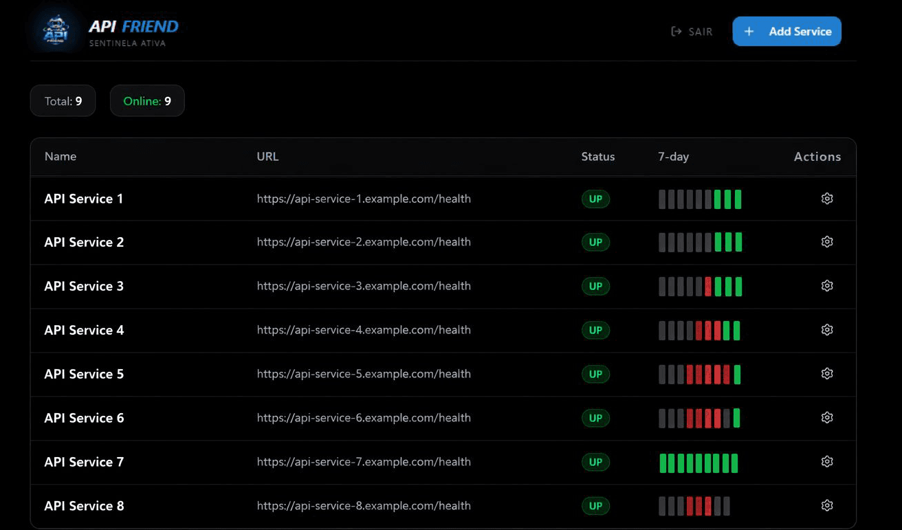 API Health Checker — screenshot 1